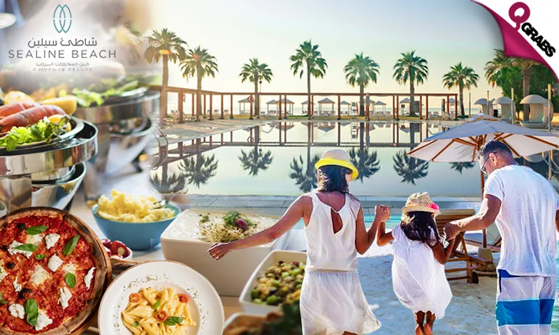 Pool & Beach Access with International Buffet OR Italian Dishes at Sealine Beach Resort!